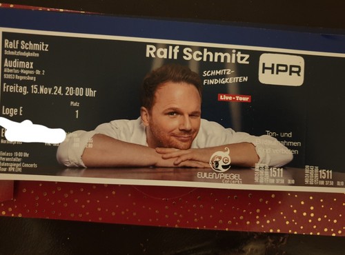 Konzertticket ralf schmitz - zu,